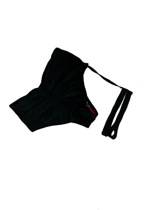 Highwaist 1 Side Mid Thigh Double Garters Black