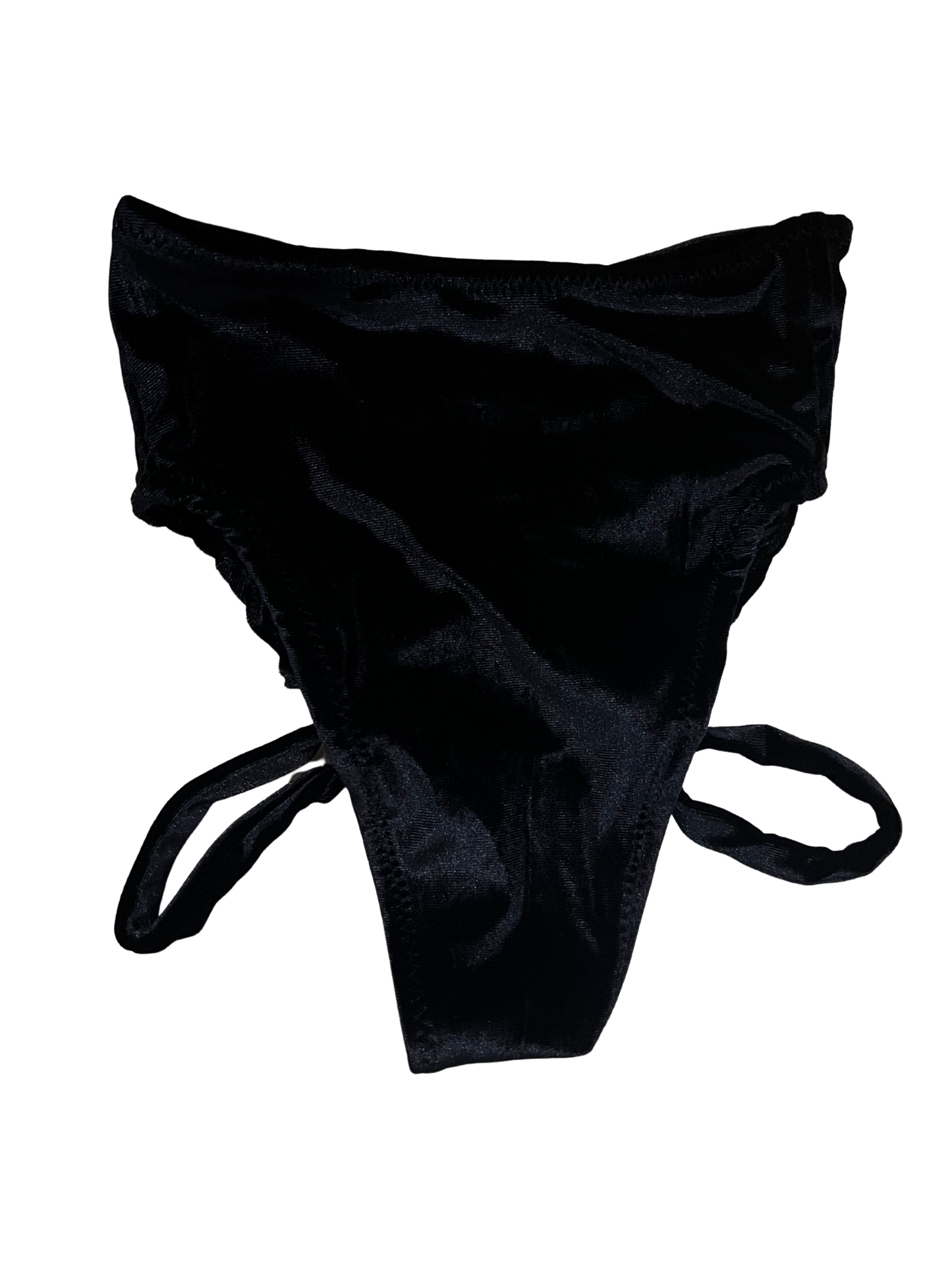 Highwaist Highleg Hipstraps Black Velvet