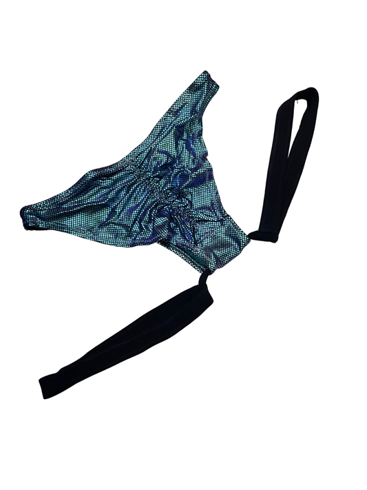 Classic Highleg 2 Side Thigh Garters Green Hornet