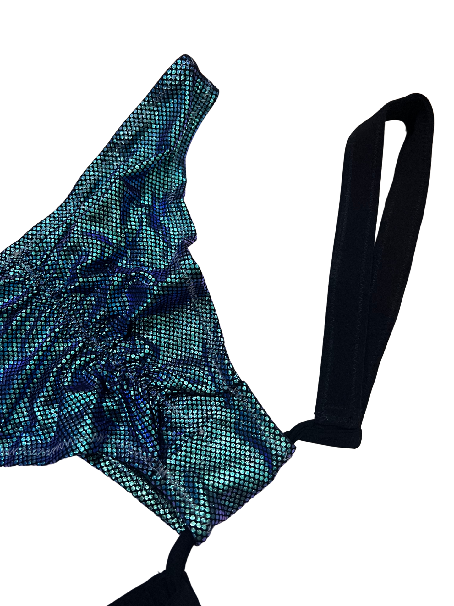 Classic Highleg 2 Side Thigh Garters Green Hornet