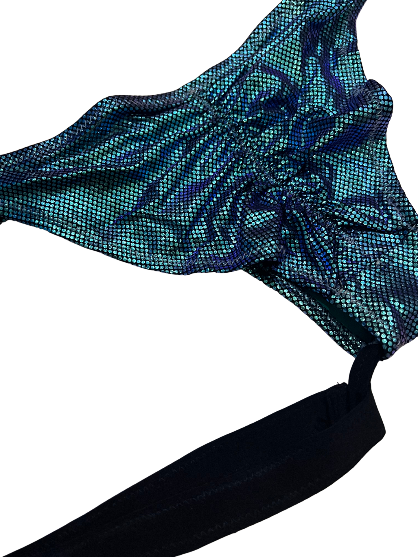 Classic Highleg 2 Side Thigh Garters Green Hornet