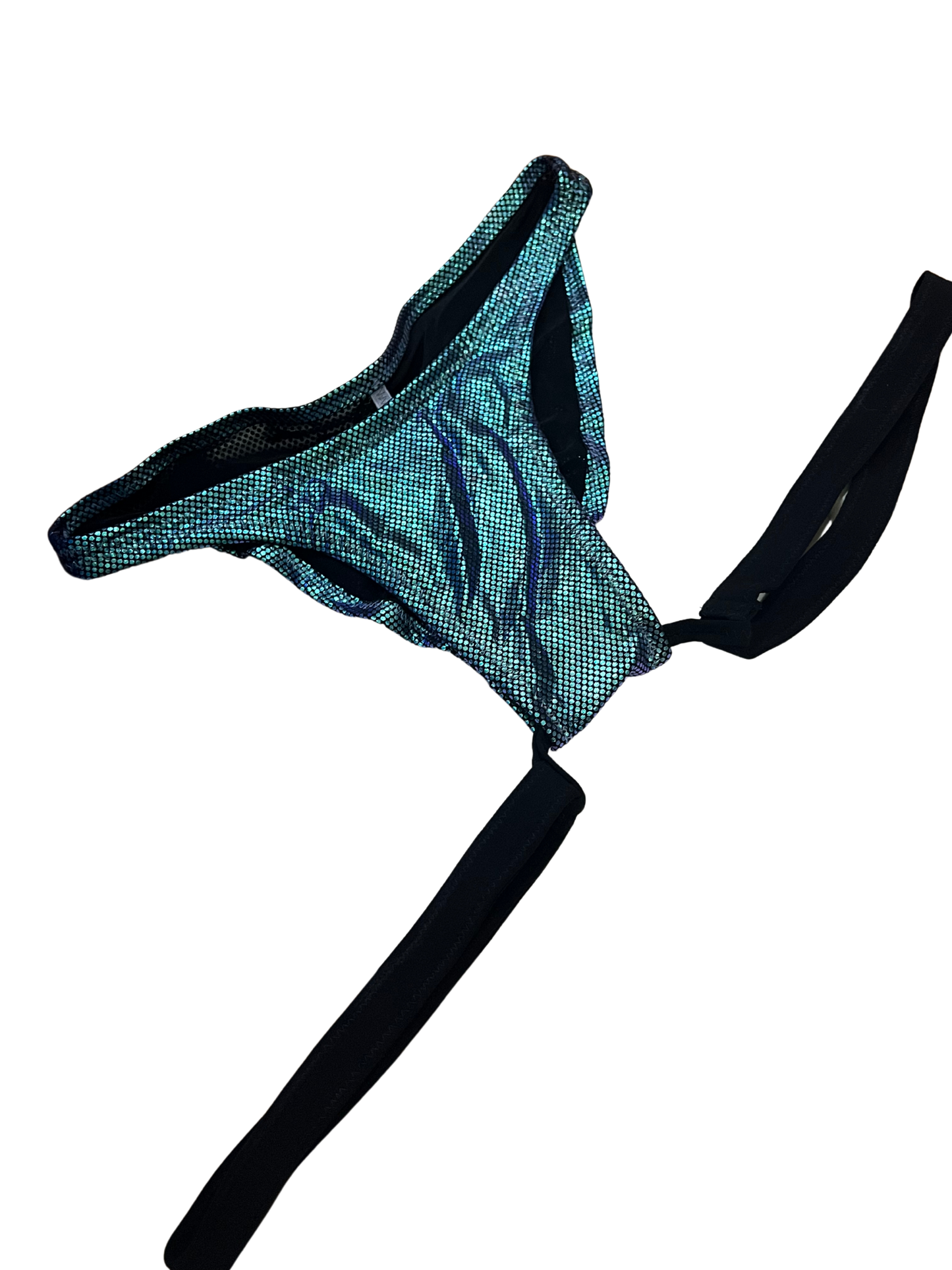 Classic Highleg 2 Side Thigh Garters Green Hornet