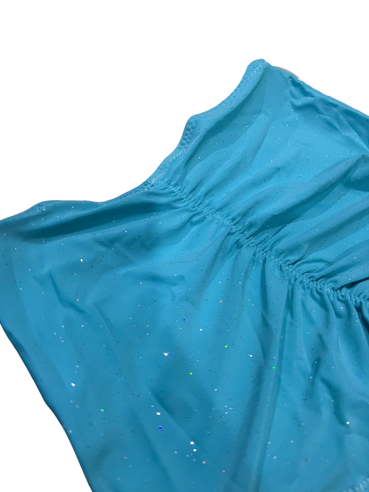 Highwaist Cover My Butt Turquoise Sparkle