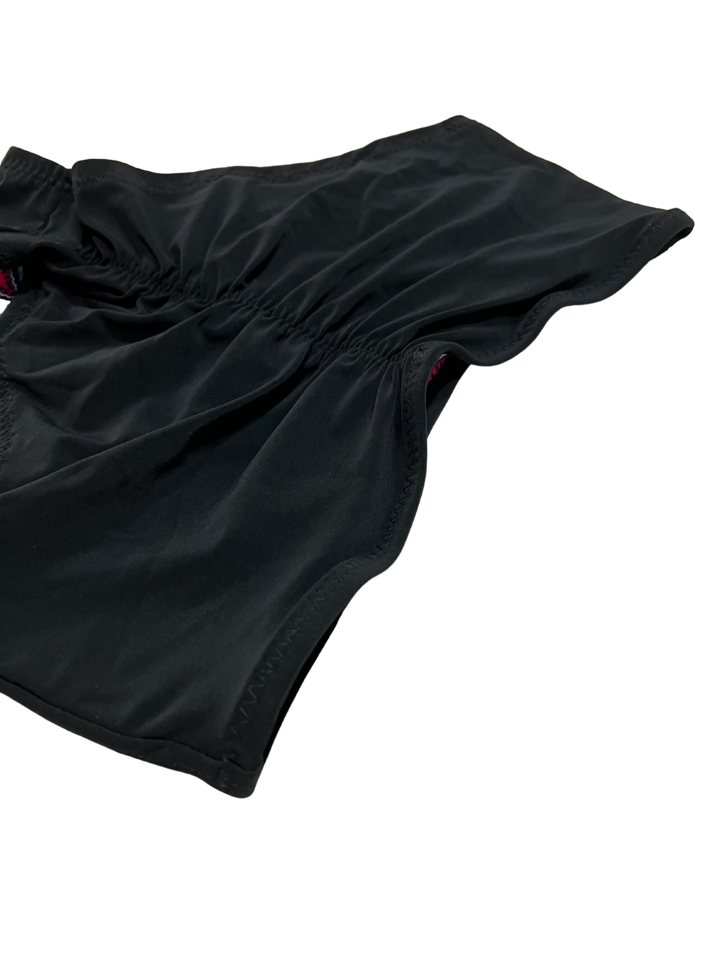 Highwaist 1 Side Mid Thigh Double Garters Black