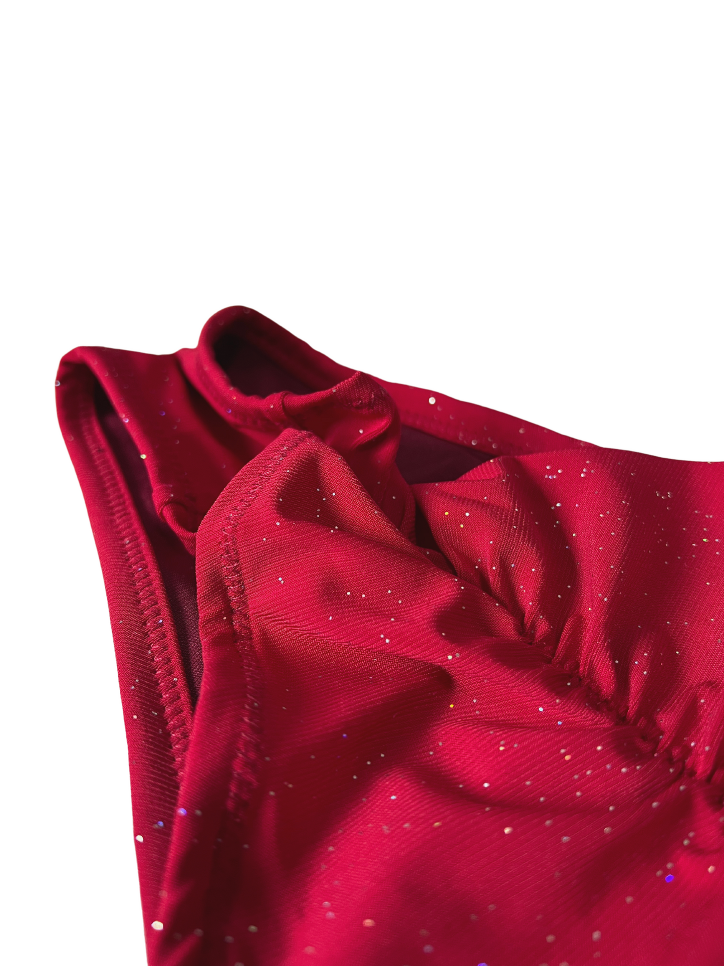Highwaist Highleg Sparkle Red