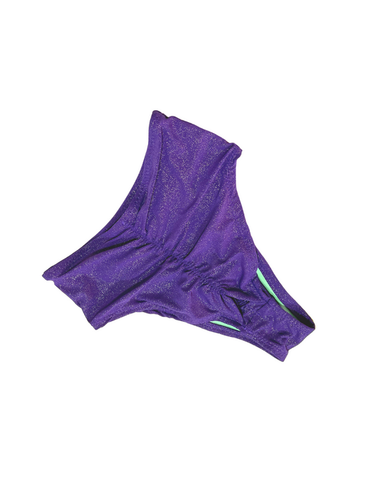 Highwaist Highleg Purple Metallic