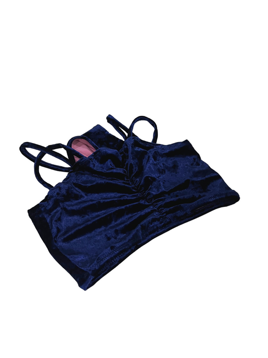 Highwaist Strappy Indigo Velvet