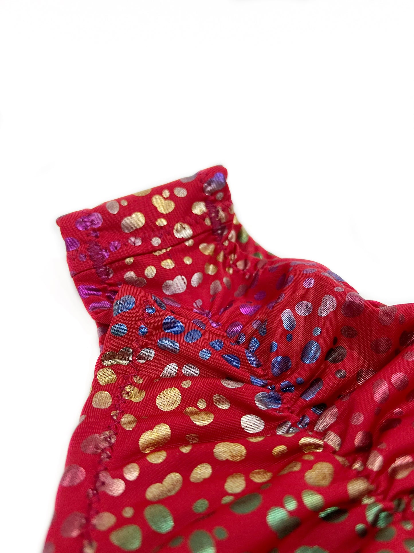 Classic Red Metallic Polkadots
