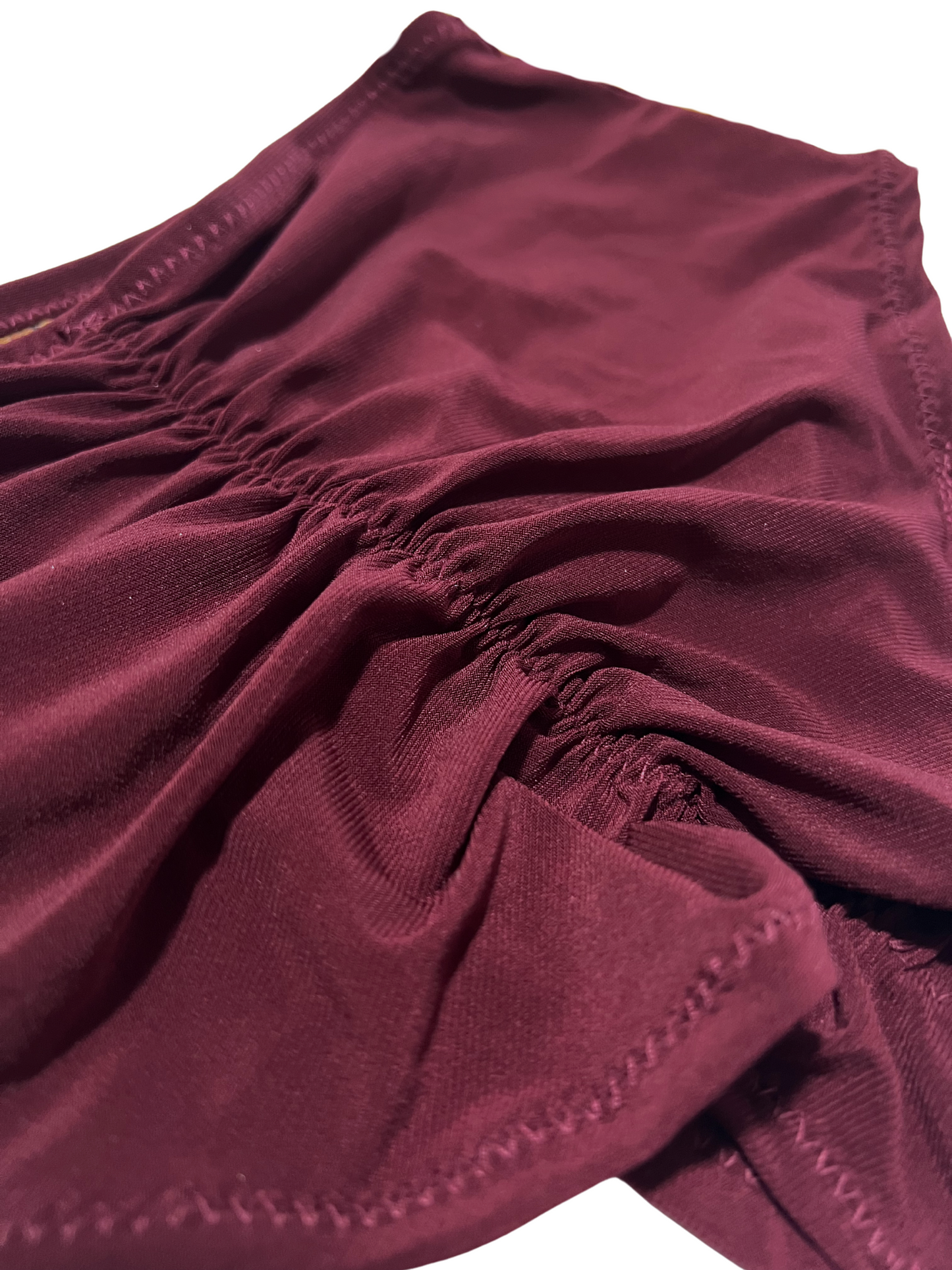 Highwaist Highleg Maroon Glisten