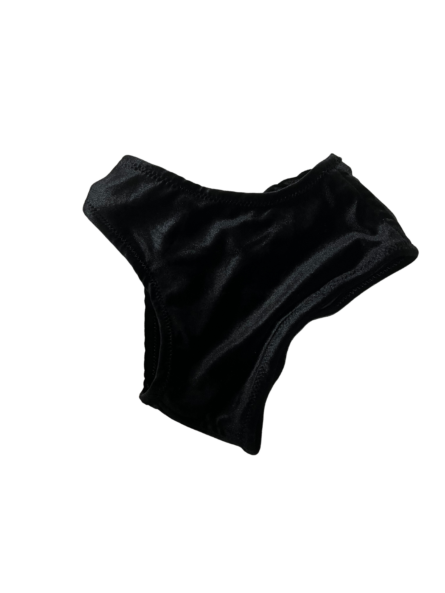 Halter Highwaist Set Black Velvet