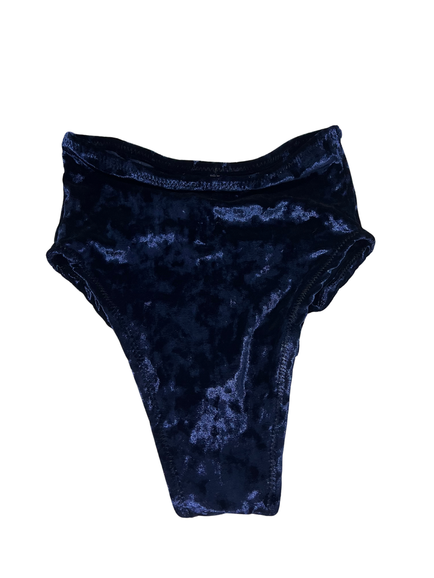 Highwaist Highleg Crushed Indigo Velvet