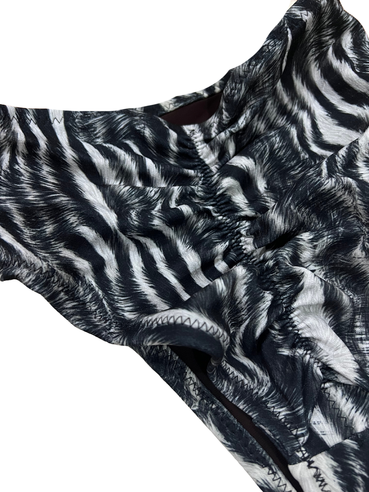 Highwaist Highleg 2 Sides Thigh Garters Snow Tiger