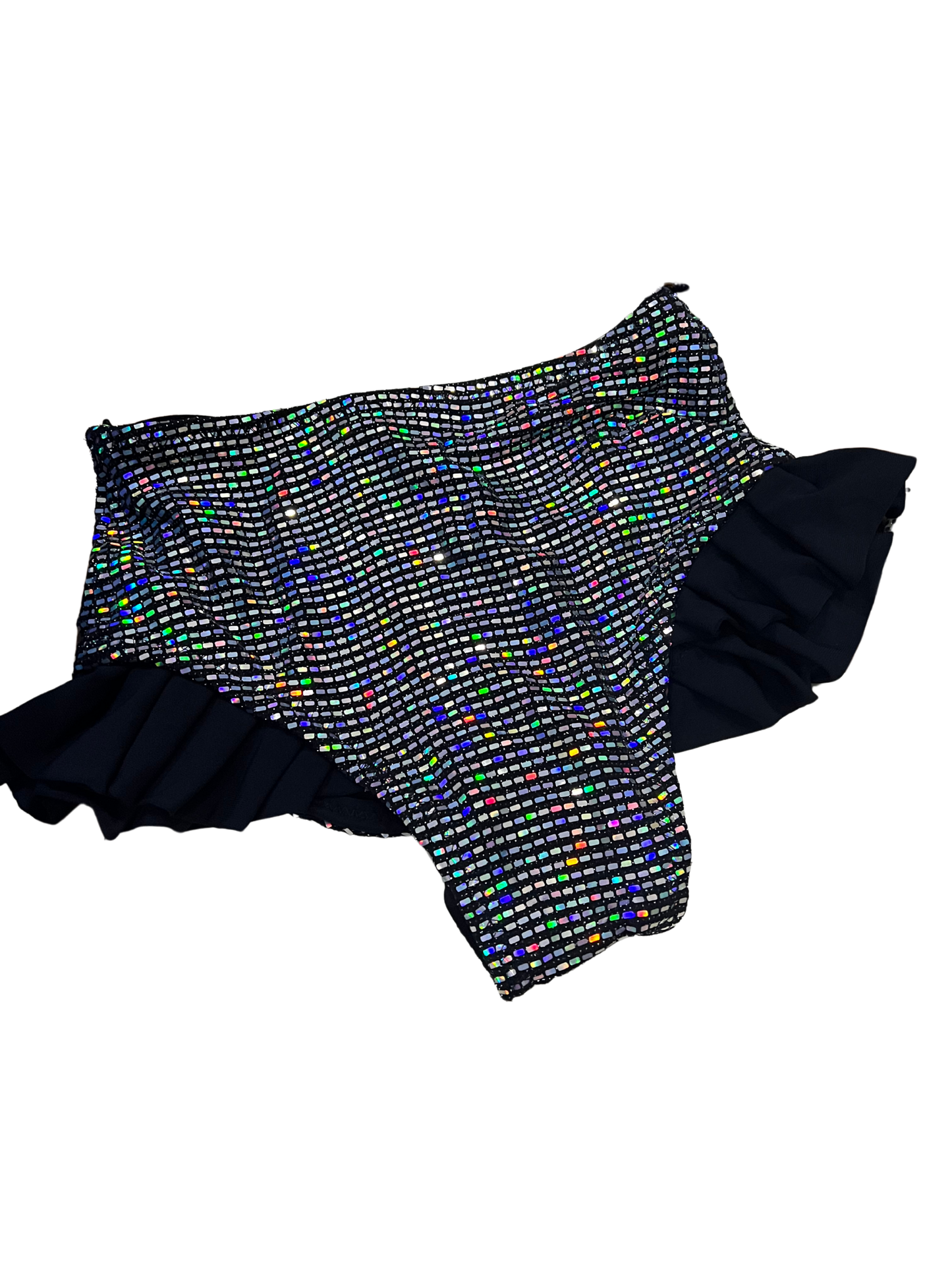 Highwaist Frilly Discoball with Black Frills