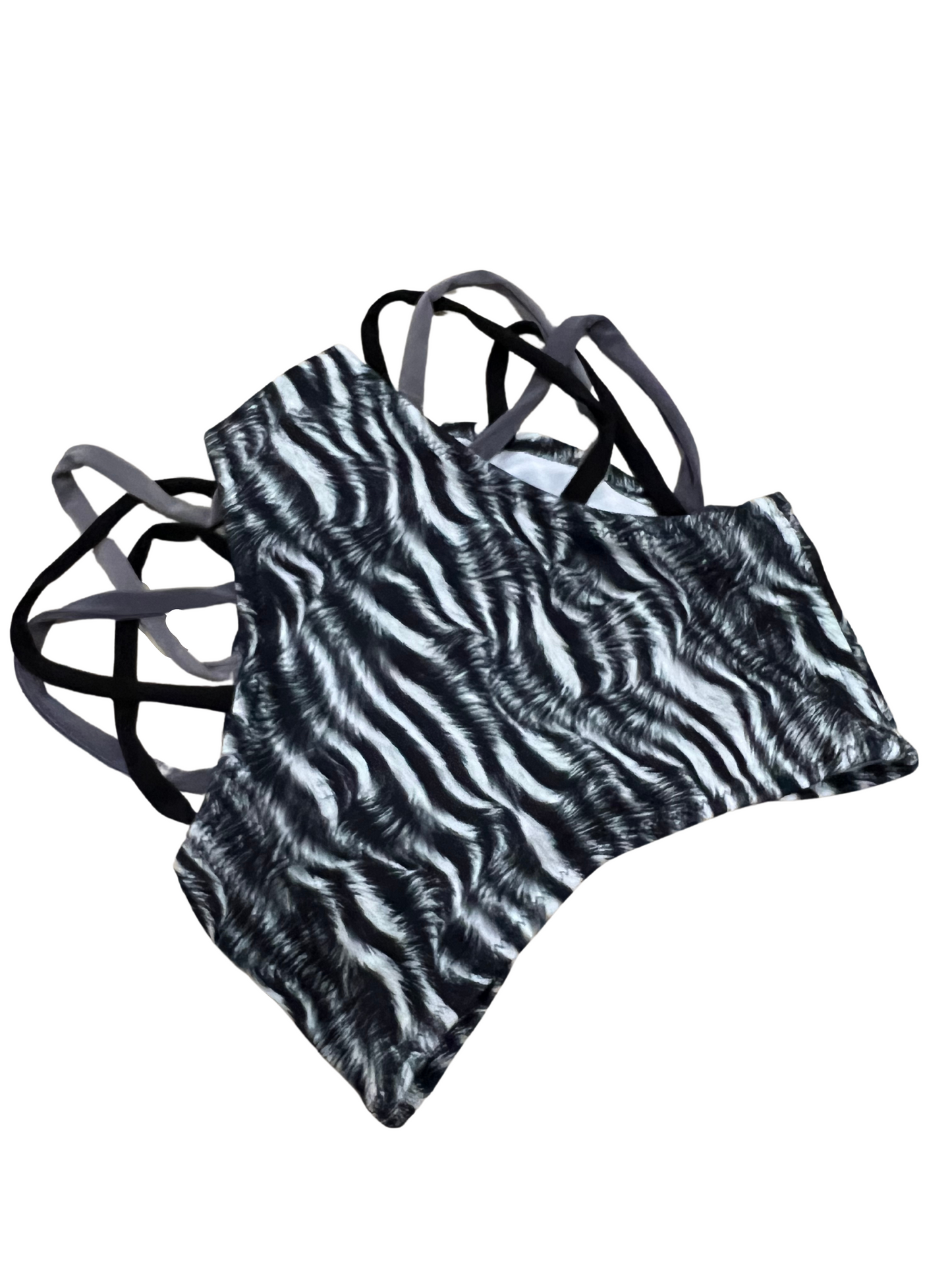 Highwaist Multistraps Snow Tiger