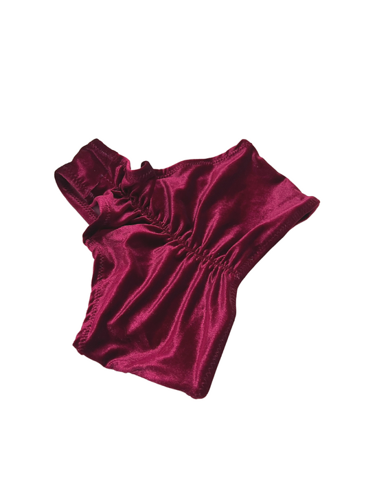 Highwaist Maroon Velvet