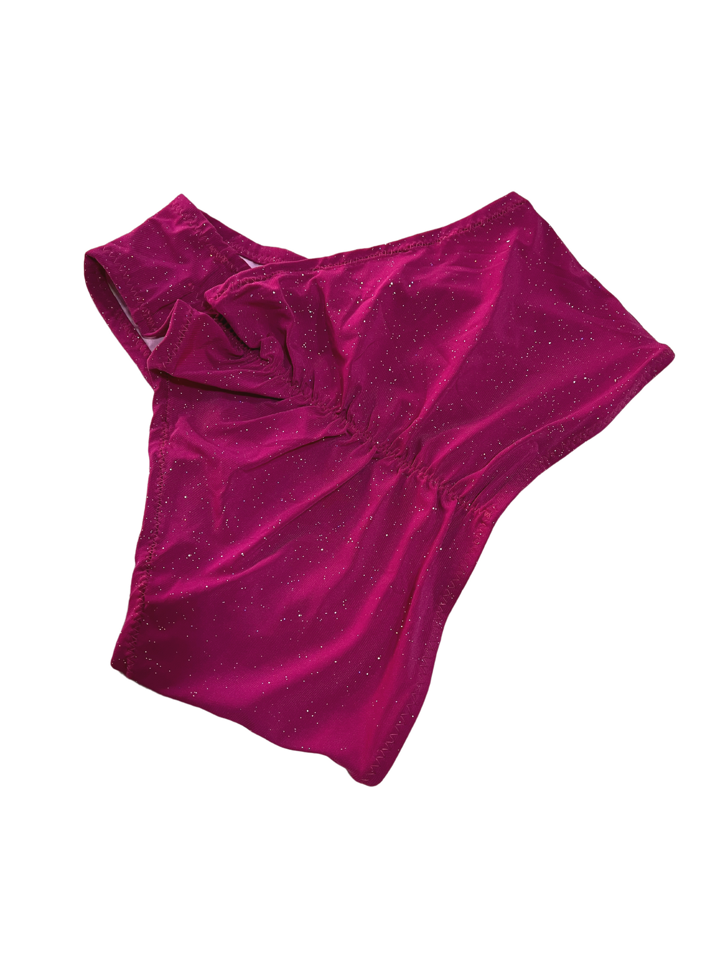 Highwaist Dark Pink Sparkle