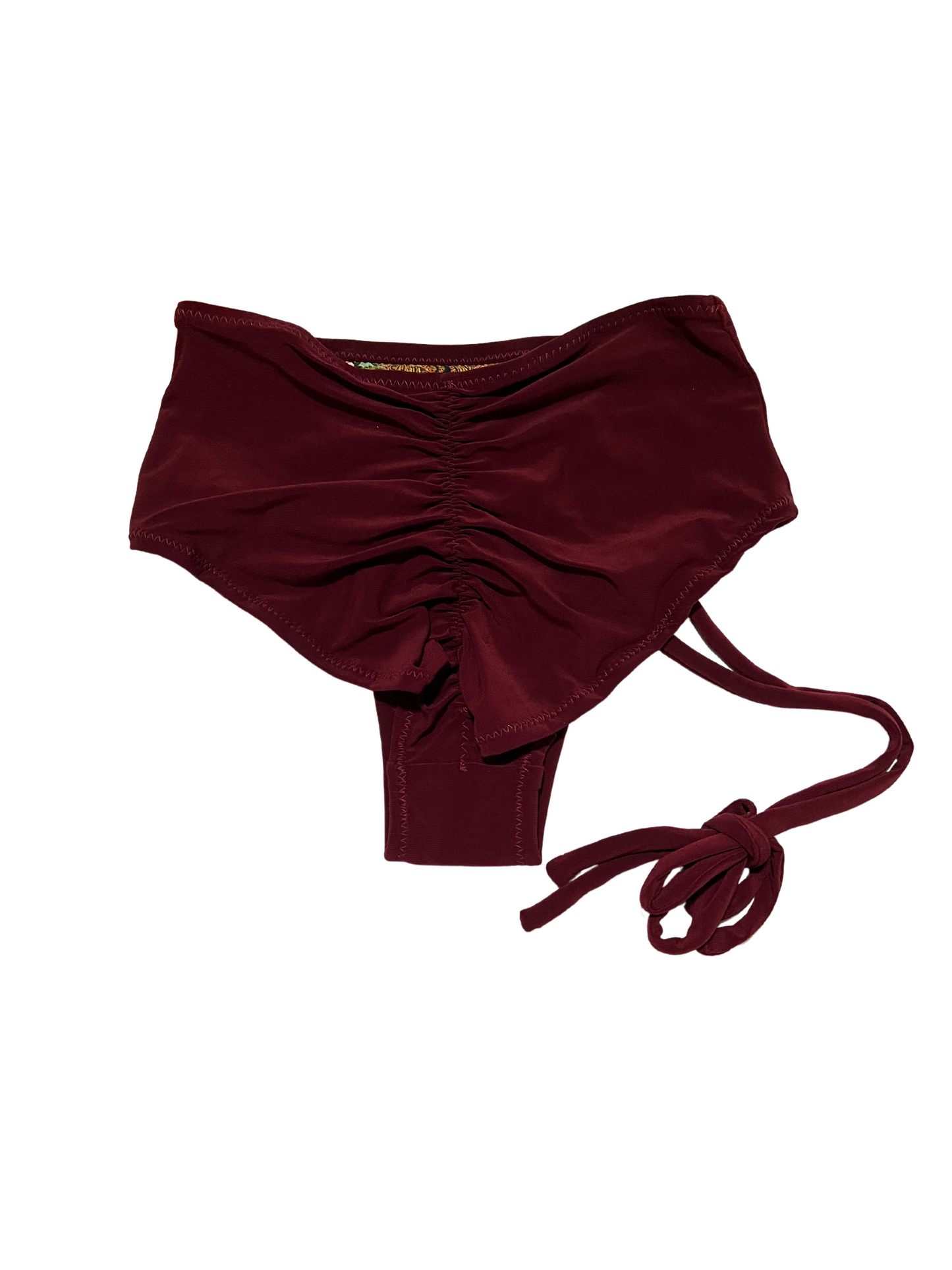 Highwaist 1 Side Shibari Wine Red