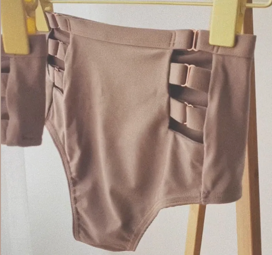Faye High Waist Bottom -Earl Grey