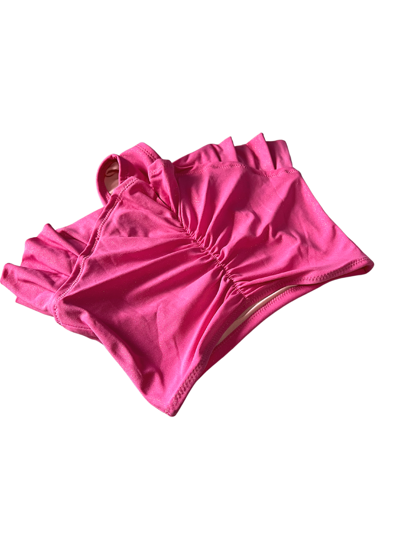 Highwaist Frilly Hot Pink Shimmer