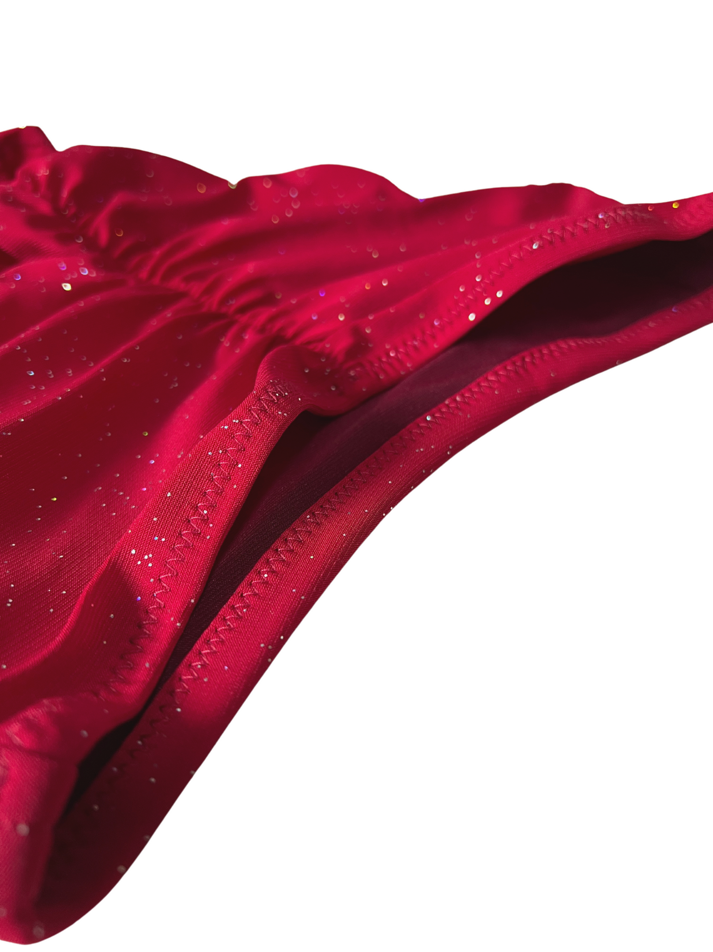 Highwaist Highleg Sparkle Red