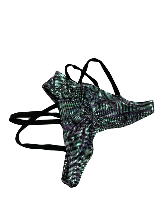 Classic Highleg Strappy Green Hornet X Black Straps