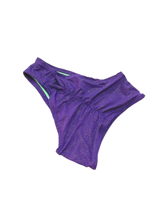 Highwaist Highleg Purple Metallic