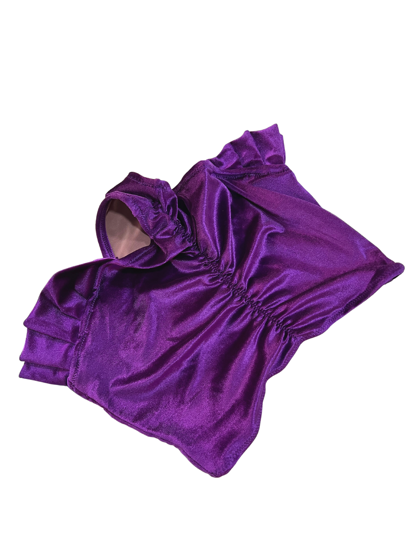 Highwaist Cover My Butt Frilly Purple Velvet