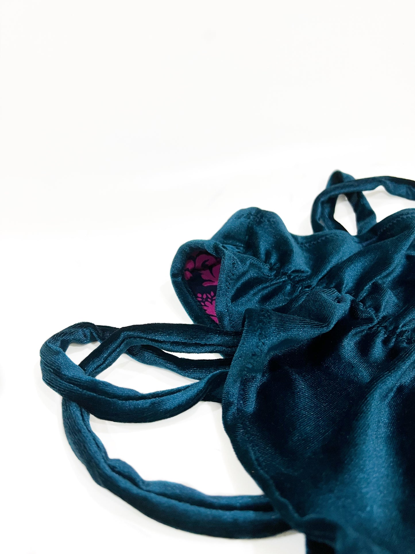 Classic Strappy Midnight Teal Velvet